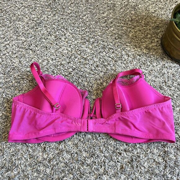 Victoria’s Secret Bra Pink Very Sexy Push-Up Without Padding Sz 38D Lace - Picture 3 of 5